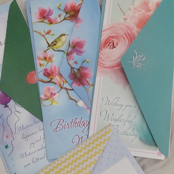 Birthday card lot 7 variety BD cards w Envelopes NEW! - Picture 5 of 13